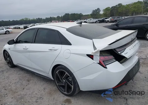 2022 Hyundai Elantra N Line z USA, uszkodzony, nr VIN KMHLR4AF4NU233694
